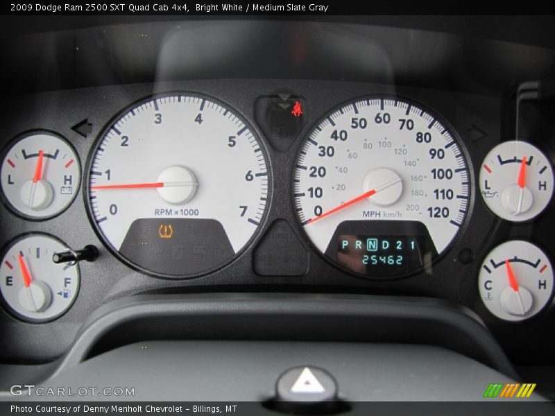Bright White / Medium Slate Gray 2009 Dodge Ram 2500 SXT Quad Cab 4x4
