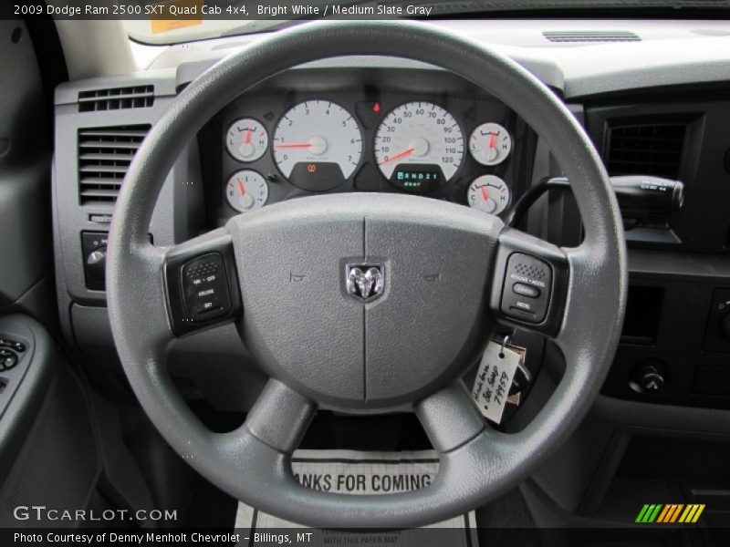 Bright White / Medium Slate Gray 2009 Dodge Ram 2500 SXT Quad Cab 4x4