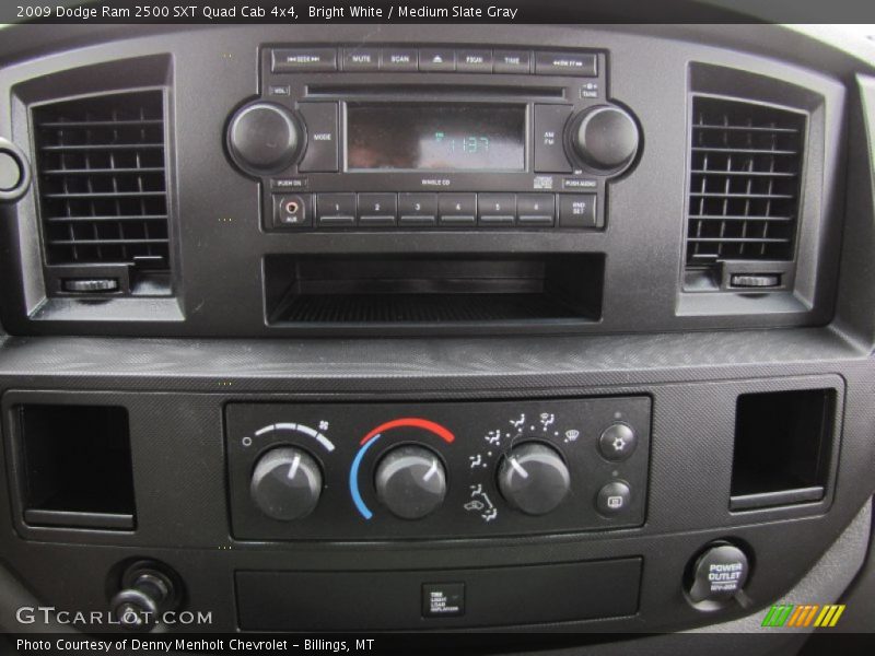 Bright White / Medium Slate Gray 2009 Dodge Ram 2500 SXT Quad Cab 4x4