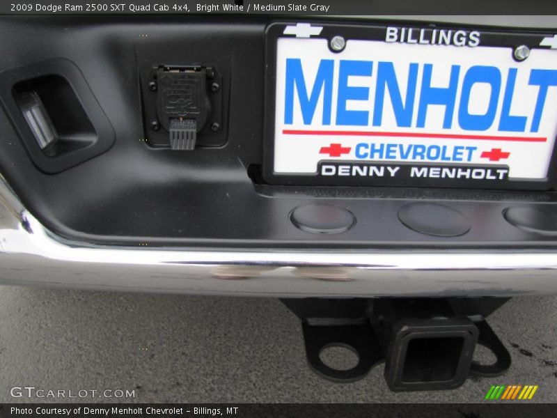 Bright White / Medium Slate Gray 2009 Dodge Ram 2500 SXT Quad Cab 4x4