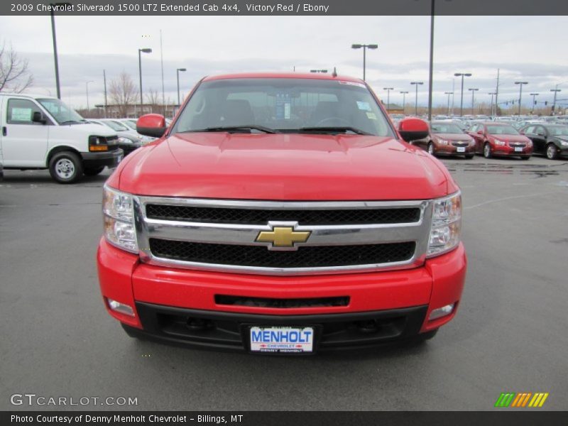 Victory Red / Ebony 2009 Chevrolet Silverado 1500 LTZ Extended Cab 4x4