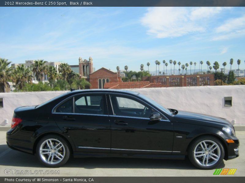 Black / Black 2012 Mercedes-Benz C 250 Sport