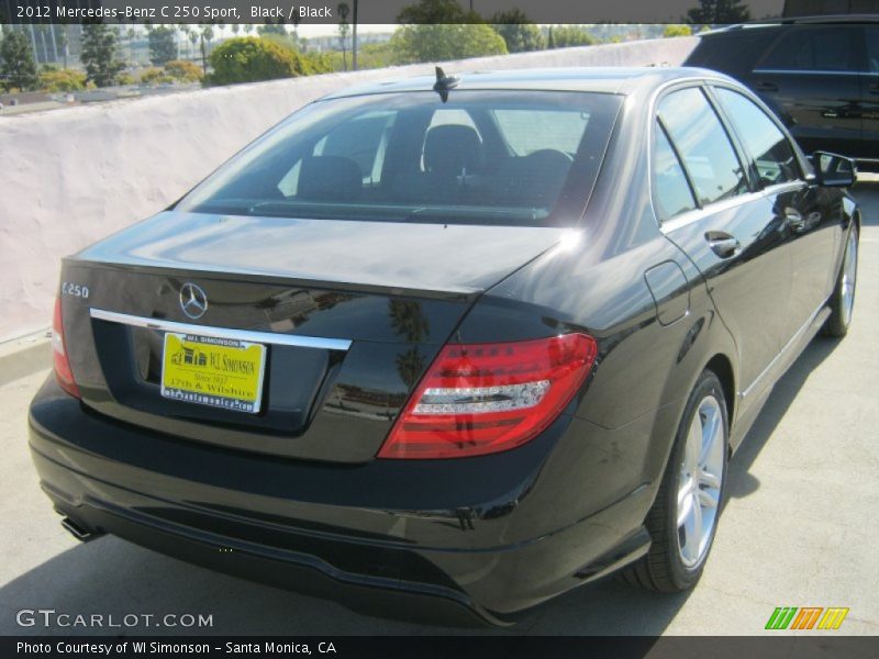 Black / Black 2012 Mercedes-Benz C 250 Sport