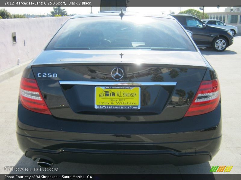Black / Black 2012 Mercedes-Benz C 250 Sport