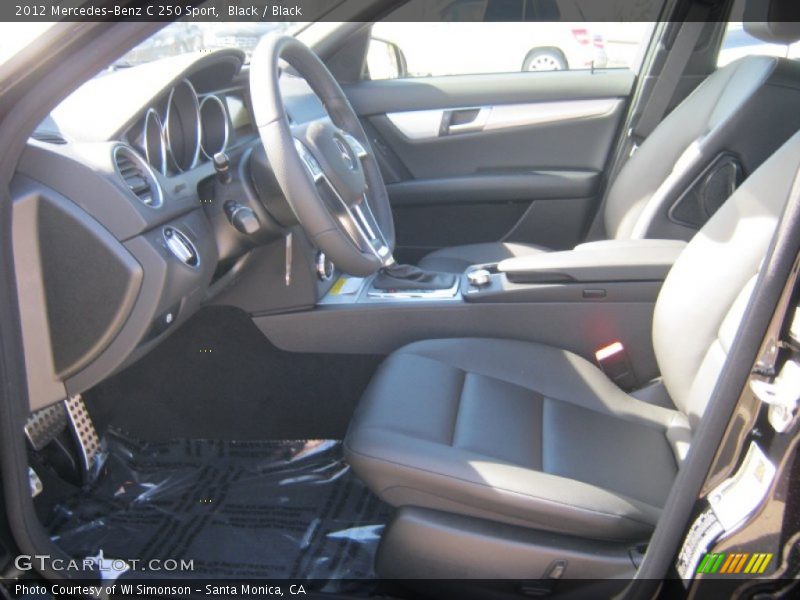 Black / Black 2012 Mercedes-Benz C 250 Sport