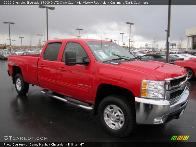 Victory Red / Light Cashmere/Dark Cashmere 2009 Chevrolet Silverado 2500HD LTZ Crew Cab 4x4
