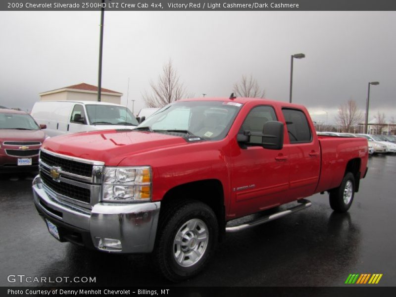 Victory Red / Light Cashmere/Dark Cashmere 2009 Chevrolet Silverado 2500HD LTZ Crew Cab 4x4