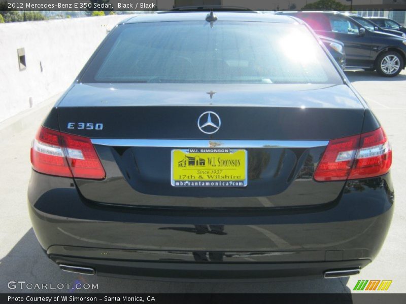 Black / Black 2012 Mercedes-Benz E 350 Sedan