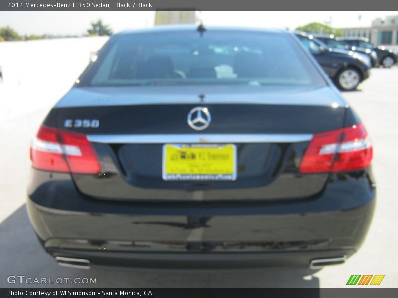 Black / Black 2012 Mercedes-Benz E 350 Sedan