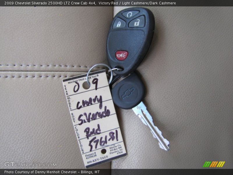 Victory Red / Light Cashmere/Dark Cashmere 2009 Chevrolet Silverado 2500HD LTZ Crew Cab 4x4