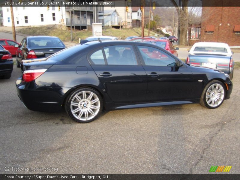 Monaco Blue Metallic / Black 2008 BMW 5 Series 550i Sedan