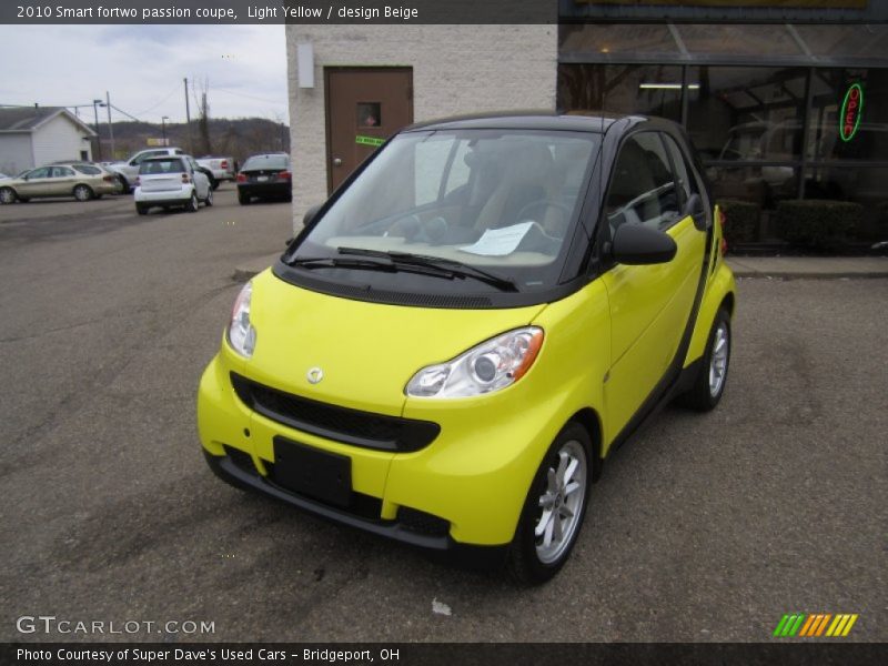 Light Yellow / design Beige 2010 Smart fortwo passion coupe