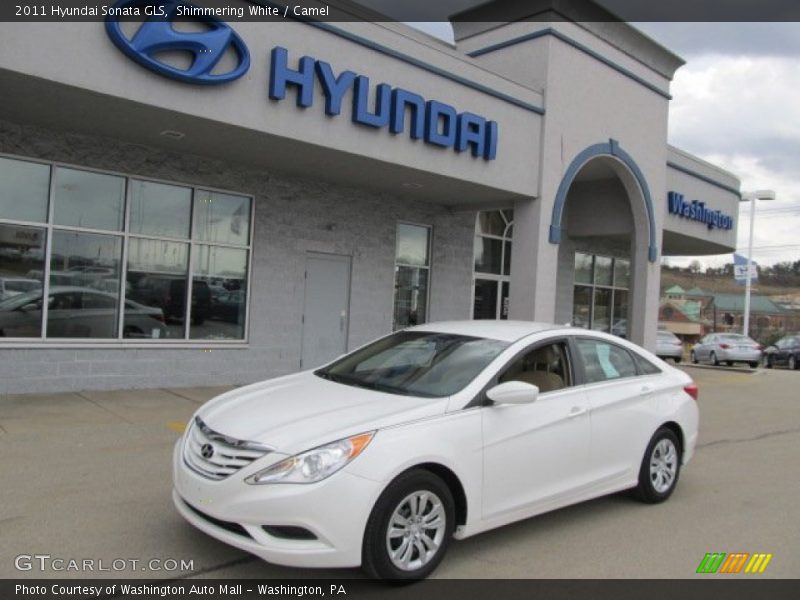 Shimmering White / Camel 2011 Hyundai Sonata GLS