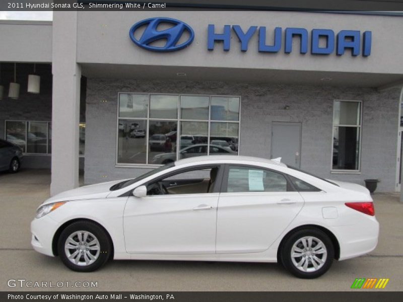 Shimmering White / Camel 2011 Hyundai Sonata GLS