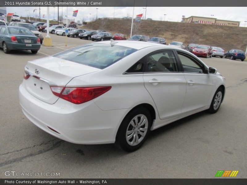 Shimmering White / Camel 2011 Hyundai Sonata GLS