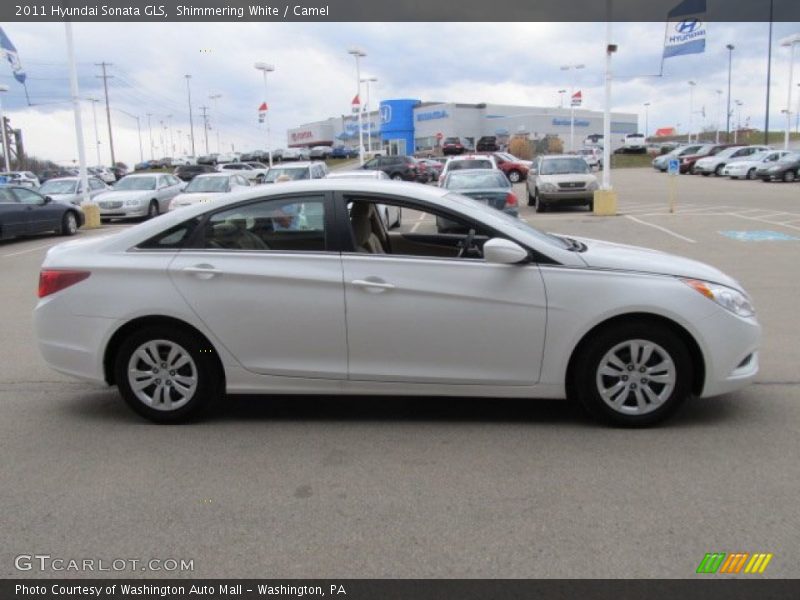 Shimmering White / Camel 2011 Hyundai Sonata GLS