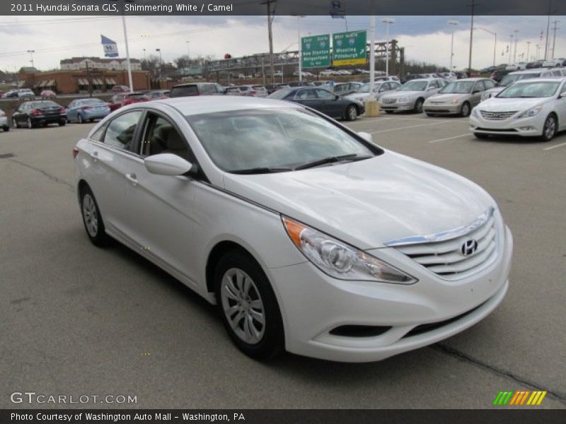 Shimmering White / Camel 2011 Hyundai Sonata GLS