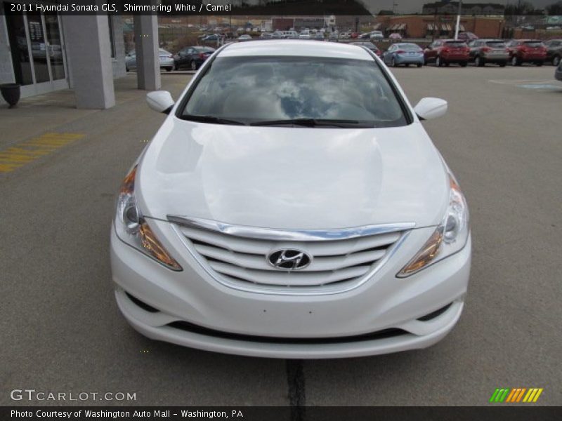 Shimmering White / Camel 2011 Hyundai Sonata GLS