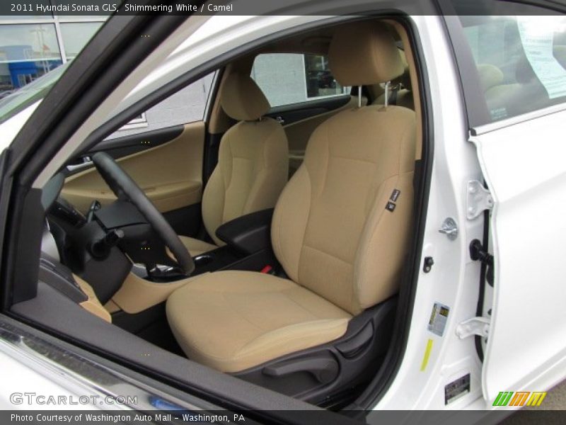 Shimmering White / Camel 2011 Hyundai Sonata GLS