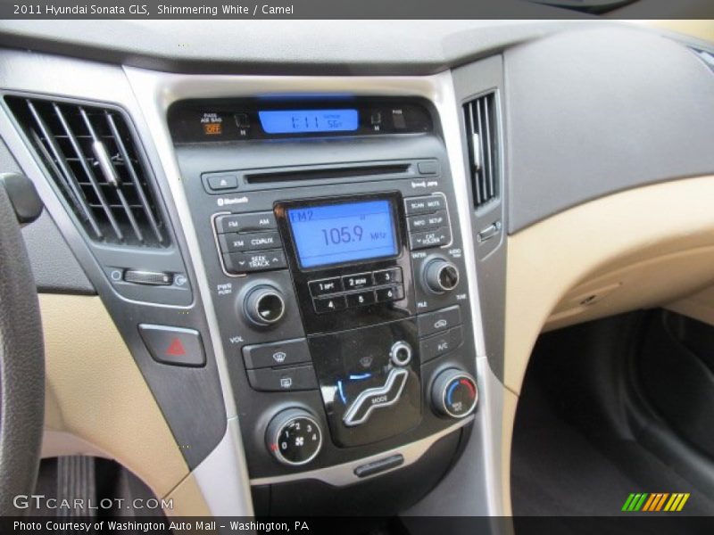 Shimmering White / Camel 2011 Hyundai Sonata GLS