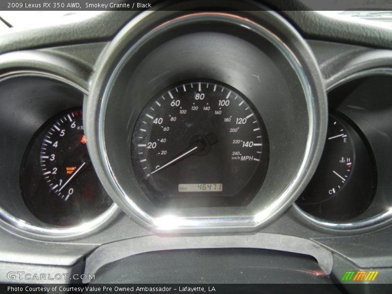 Smokey Granite / Black 2009 Lexus RX 350 AWD