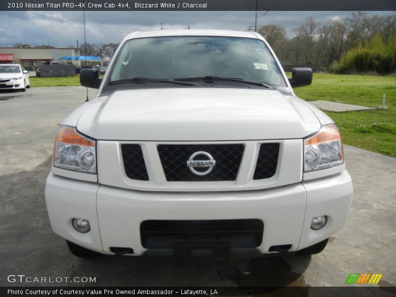 Blizzard White / Charcoal 2010 Nissan Titan PRO-4X Crew Cab 4x4