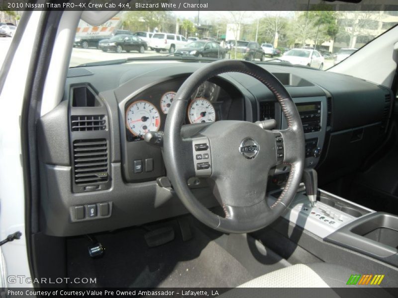 Blizzard White / Charcoal 2010 Nissan Titan PRO-4X Crew Cab 4x4