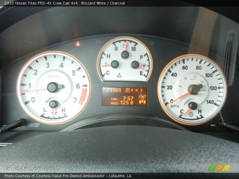 Blizzard White / Charcoal 2010 Nissan Titan PRO-4X Crew Cab 4x4