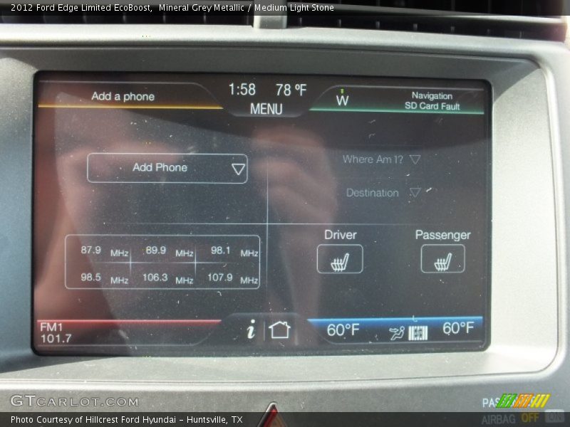 Mineral Grey Metallic / Medium Light Stone 2012 Ford Edge Limited EcoBoost