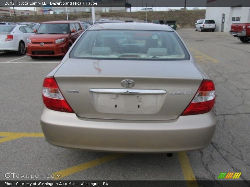 Desert Sand Mica / Taupe 2003 Toyota Camry LE