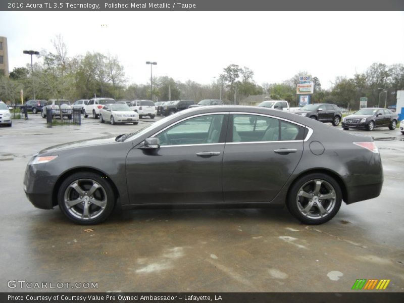 Polished Metal Metallic / Taupe 2010 Acura TL 3.5 Technology