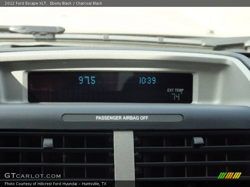 Ebony Black / Charcoal Black 2012 Ford Escape XLT