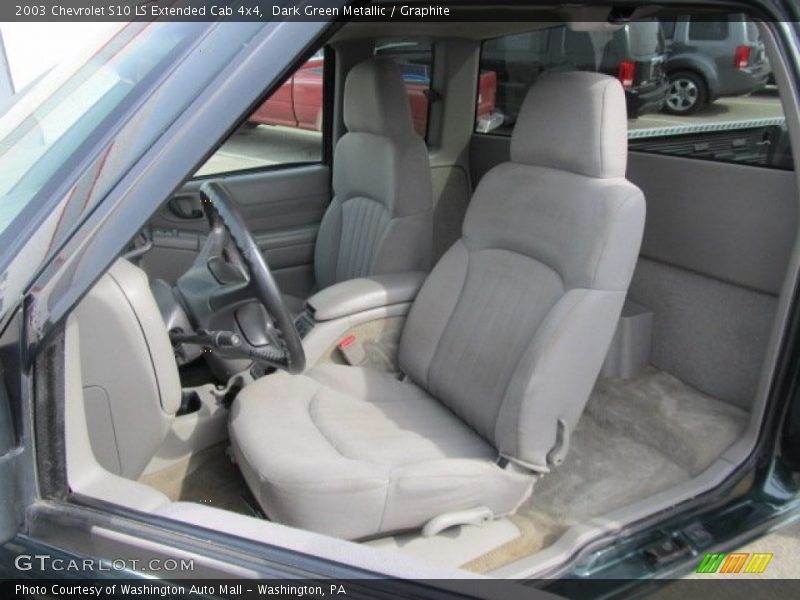Dark Green Metallic / Graphite 2003 Chevrolet S10 LS Extended Cab 4x4