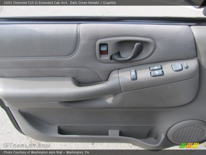 Dark Green Metallic / Graphite 2003 Chevrolet S10 LS Extended Cab 4x4