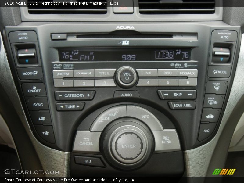 Polished Metal Metallic / Taupe 2010 Acura TL 3.5 Technology