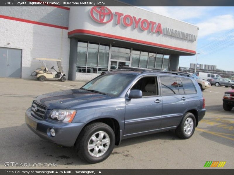 Bluestone Metallic / Ivory 2002 Toyota Highlander Limited