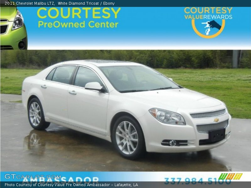 White Diamond Tricoat / Ebony 2011 Chevrolet Malibu LTZ