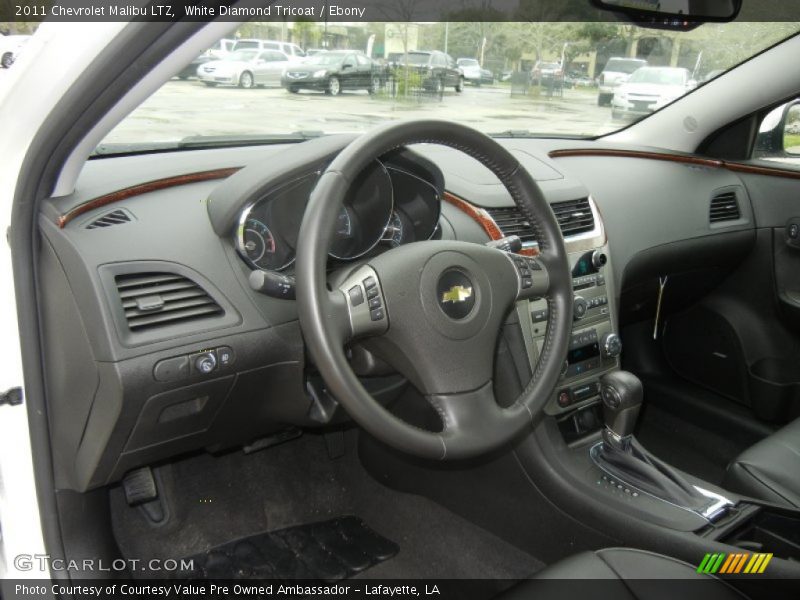 White Diamond Tricoat / Ebony 2011 Chevrolet Malibu LTZ