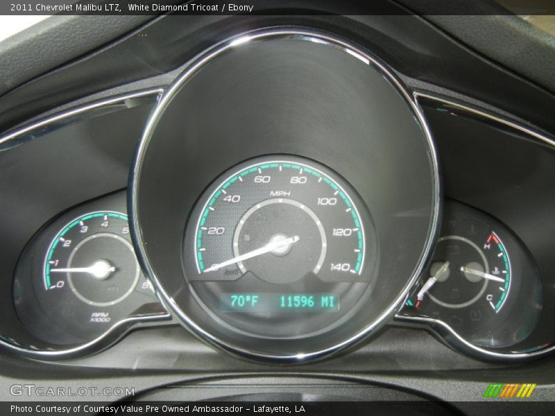 White Diamond Tricoat / Ebony 2011 Chevrolet Malibu LTZ