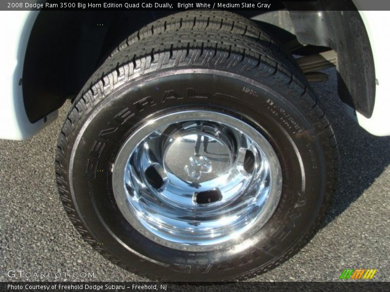 Bright White / Medium Slate Gray 2008 Dodge Ram 3500 Big Horn Edition Quad Cab Dually
