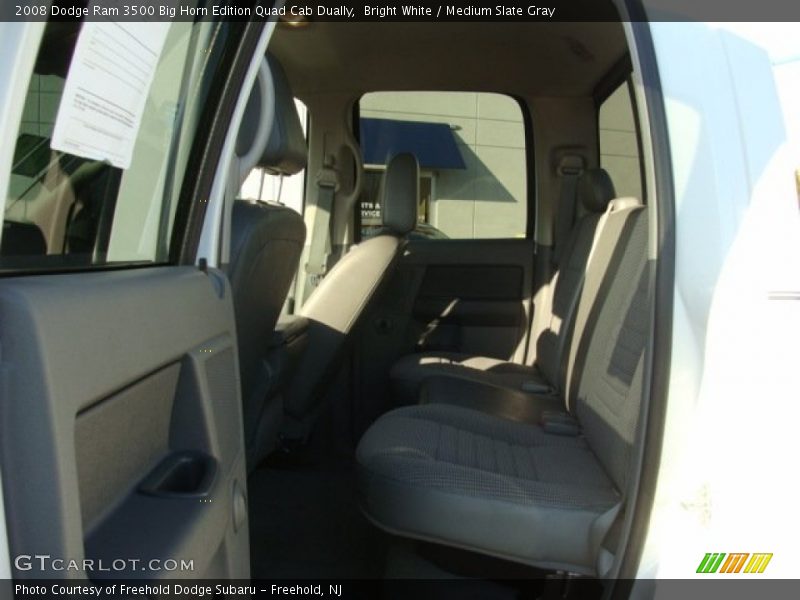 Bright White / Medium Slate Gray 2008 Dodge Ram 3500 Big Horn Edition Quad Cab Dually