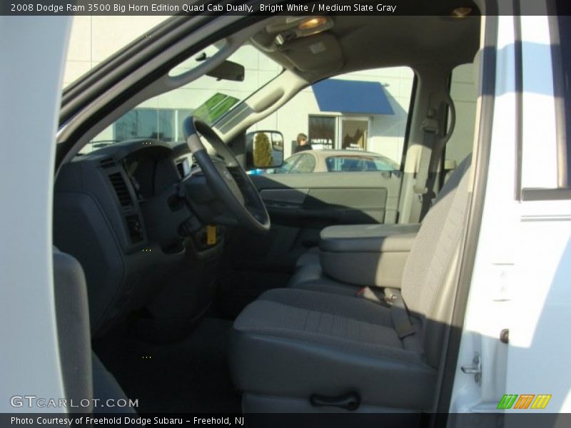 Bright White / Medium Slate Gray 2008 Dodge Ram 3500 Big Horn Edition Quad Cab Dually