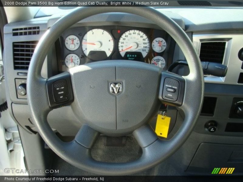 Bright White / Medium Slate Gray 2008 Dodge Ram 3500 Big Horn Edition Quad Cab Dually