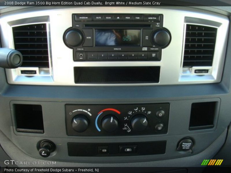 Bright White / Medium Slate Gray 2008 Dodge Ram 3500 Big Horn Edition Quad Cab Dually