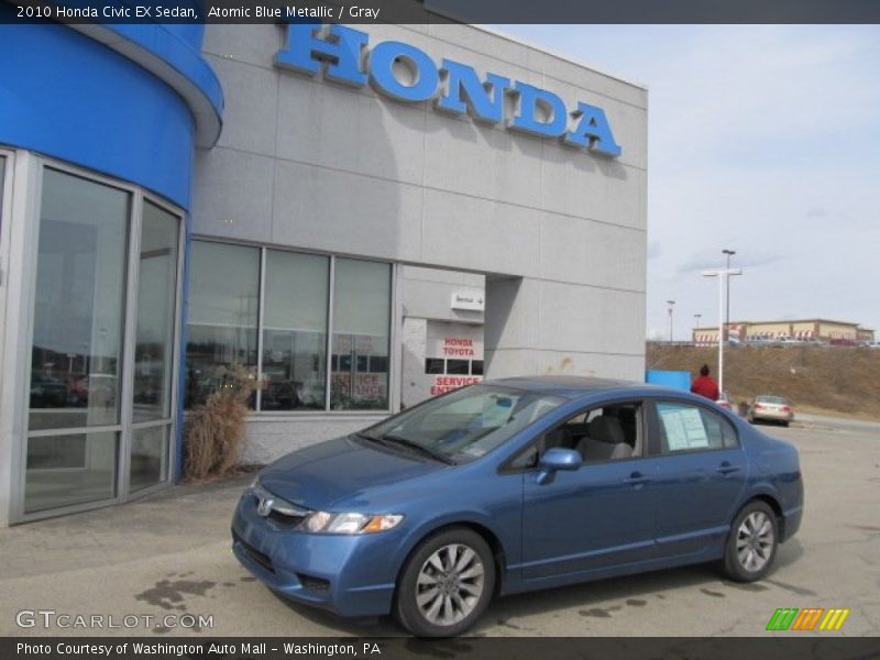Atomic Blue Metallic / Gray 2010 Honda Civic EX Sedan