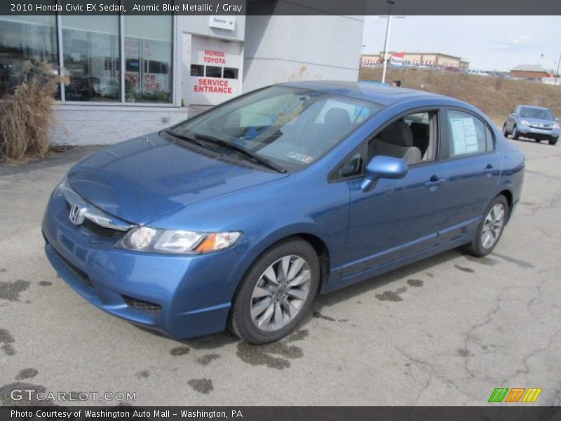 Atomic Blue Metallic / Gray 2010 Honda Civic EX Sedan