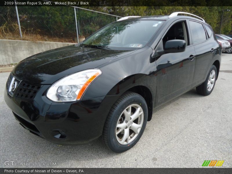 Wicked Black / Black 2009 Nissan Rogue SL AWD