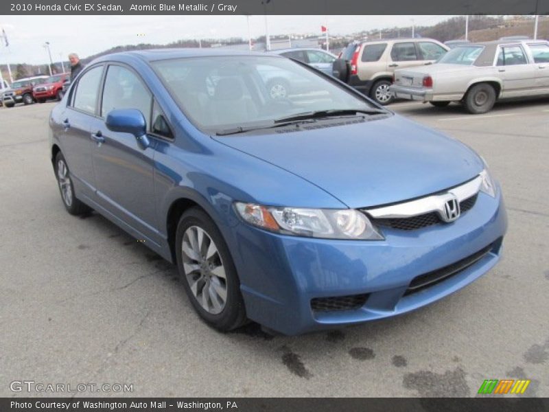 Atomic Blue Metallic / Gray 2010 Honda Civic EX Sedan