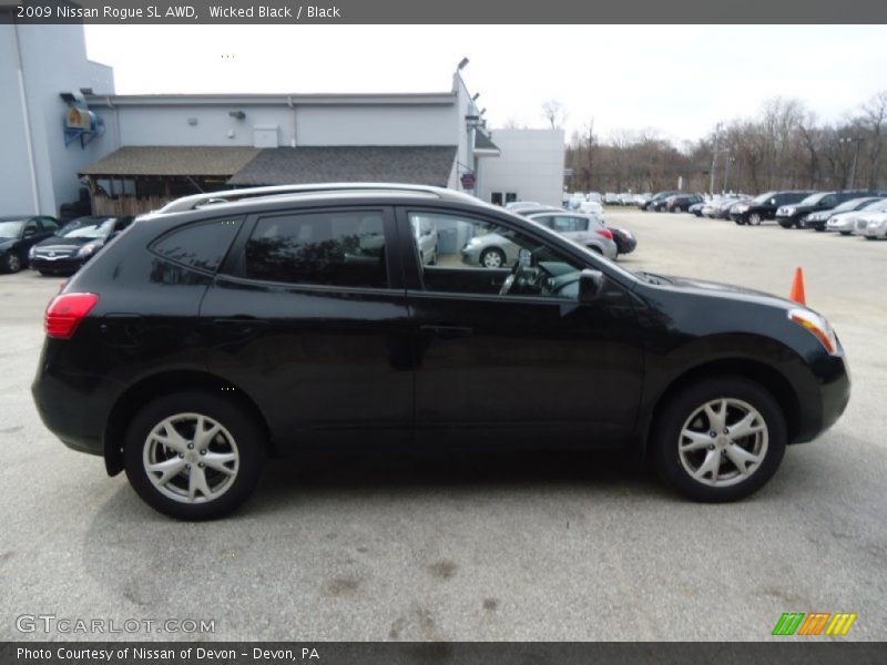 Wicked Black / Black 2009 Nissan Rogue SL AWD