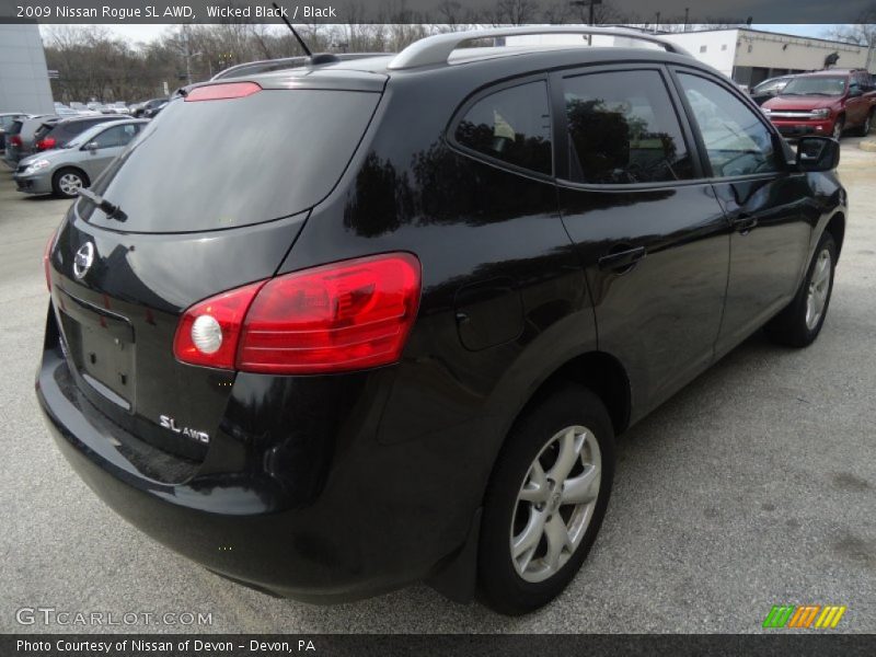 Wicked Black / Black 2009 Nissan Rogue SL AWD